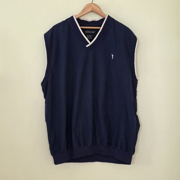 Austin Golf Mens Vest XL Navy V Neck Wind Resistant Ligthweight Tour Collection - Picture 13 of 14